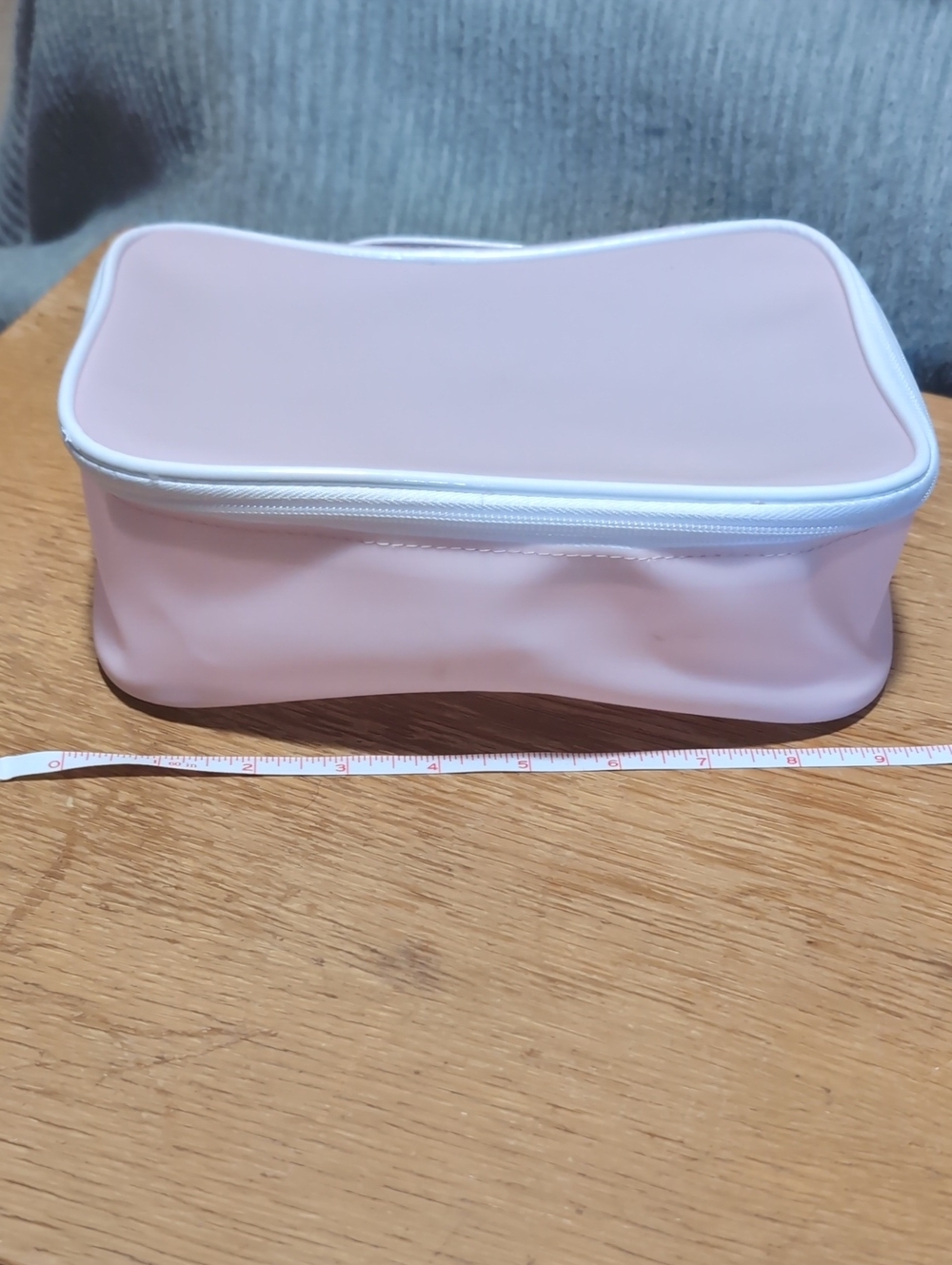Ulta Beauty Pink Cosmetic Pouch with White Zipper